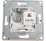 Розетка двойная ТВ + компьютерная RJ45, кат. 5Е Systeme Electric ArtGallery Песочный GAL001289 5