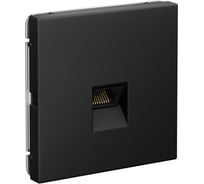 Розетка компьютерная RJ45 Systeme Electric ArtGallery, кат. 6A, механизм, Карбон, арт. GAL001086