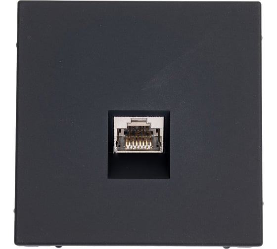 Розетка компьютерная RJ45, кат. 6A, Systeme Electric ArtGallery Карбон, механизм GAL001086 1