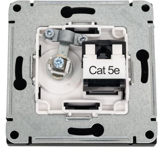 Розетка двойная ТВ + компьютерная RJ45, кат. 5Е Systeme Electric ArtGallery Карбон GAL001089