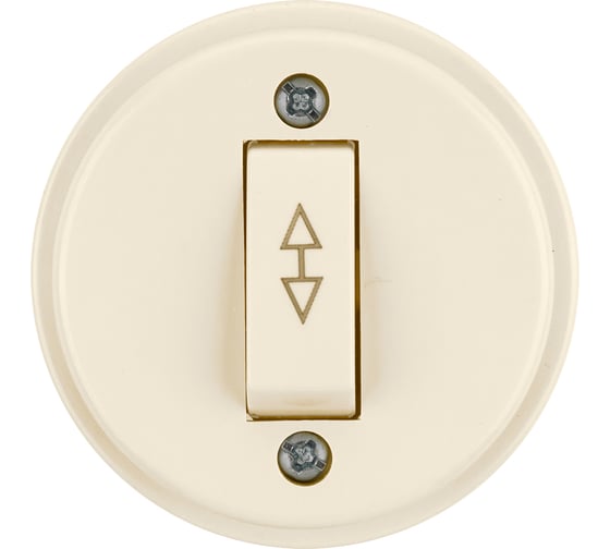 Переключатель на 2 направления 1-клавишный открытой установки TDM ELECTRIC IP20 10А слоновая кость "Ретро" SQ1806-0508