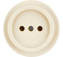 Розетка 2П открытой установки TDM ELECTRIC IP20 10А слоновая кость "Ретро" SQ1806-0526