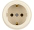 Розетка 2П+З открытой установки TDM ELECTRIC IP20 16А слоновая кость "Ретро" SQ1806-0528 1