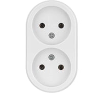 Розетка двойная 2П открытой установки TDM ELECTRIC IP20 10А белая "Ретро" SQ1806-0529