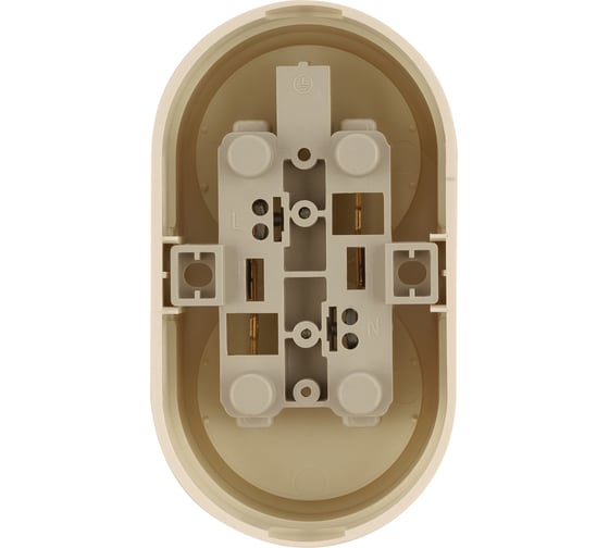 Розетка двойная 2П открытой установки TDM IP20 10А слоновая кость "Ретро" SQ1806-0530