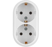 Розетка двойная 2П+3 открытой установки TDM ELECTRIC IP20 16А белая "Ретро" SQ1806-0531