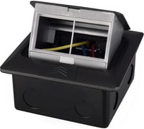 Выдвижной горизонтальный модуль ROCKETSOCKET в пол для розеток Livolo 2 поста, темно-серый RS-FSB-020-DG