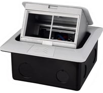 Выдвижной горизонтальный модуль ROCKETSOCKETв пол для розеток Livolo 2 поста, белый RS-FSB-020-WT