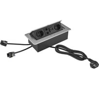 Розетка CACTUS CS-SOCKET-EU2-USBA/C-NET для столешницы серый 1895584