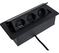 Розетка CACTUS CS-SOCKET-EU3-BK для столешницы (уп.:1шт) 1895571