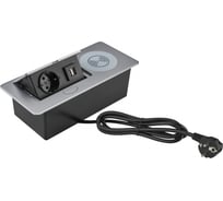 Розетка CACTUS CS-SOCKET-USBA-WLESS для столешницы серебристый 1895582