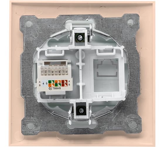 1-местная компьютерная розетка EKF Валенсия, RJ-45 кремовая PROxima EWK01-035-20