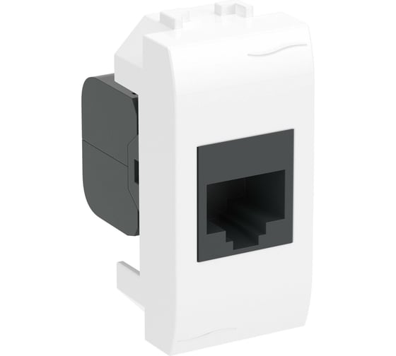 Компьютерная розетка DKC RJ-45 кат.5Е, белая, 1мод. 76654B