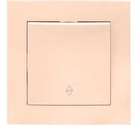 Проходной 1-клавишный выключатель EKF Валенсия, 10А кремовый PROxima EWV10-025-20