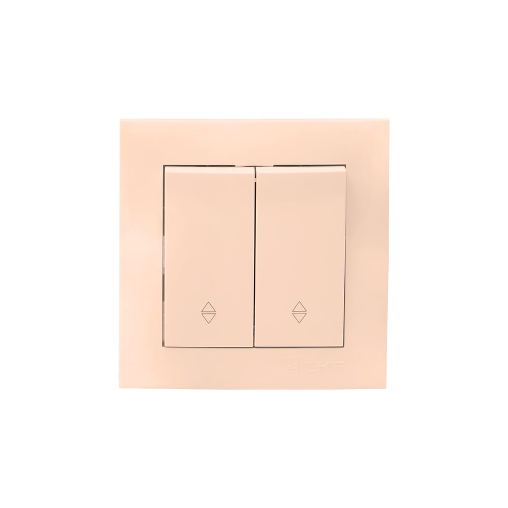 Проходной 2-клавишный выключатель EKF Валенсия, 10А кремовый PROxima ...