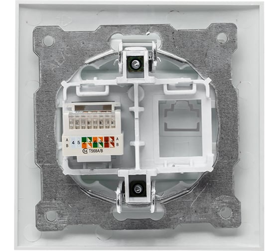 1-местная компьютерная розетка EKF Валенсия, RJ-45 белая PROxima EWK01-035-10