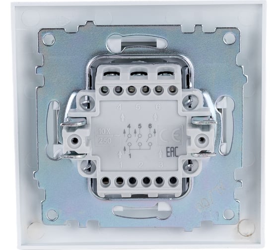 3-клавишный выключатель EKF Валенсия, 10А белый PROxima EWV10-024-10