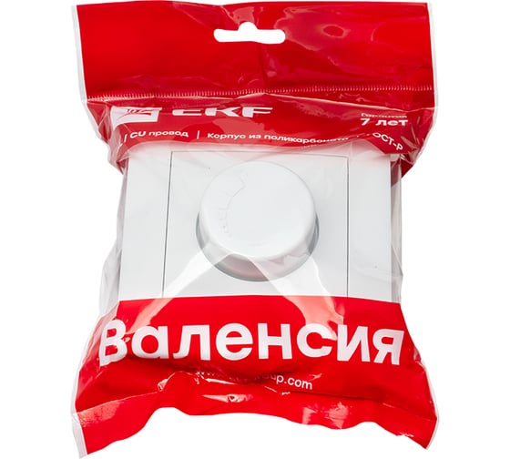 Светорегулятор EKF Валенсия, 600W 220В белый PROxima EWD06-101-10
