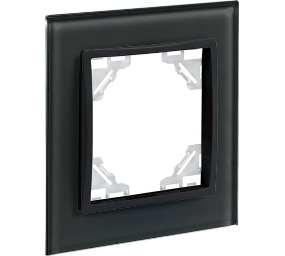 1-местная рамка EKF Минск, стеклянная черная Basic ERM-G-401-70