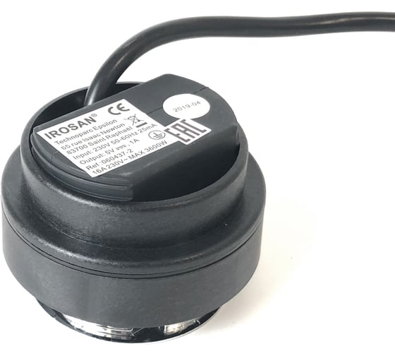 Встраиваемый удлинитель SFL round с led-индик /1 розетка + 1 usb/, хром шлифованный