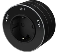 Розетка Systeme Electric MuitiTrack 2К+З, круглая, 16А/250В, Антрацит MTK13001B