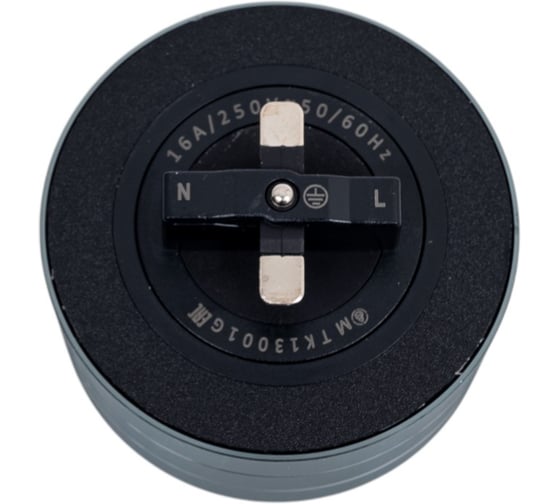 Розетка Systeme Electric MuitiTrack 2К+З, круглая, 16А/250В, Графит MTK13001G