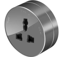 Розетка Systeme Electric MuitiTrack универсальная, круглая, 13А/250В, Графит MTK13002G