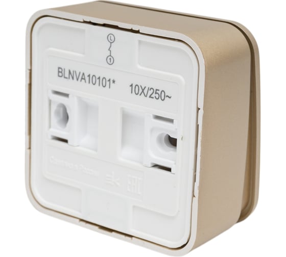 1-клавишный выключатель Systeme Electric BLANCA О/У, сх.1 10А, 250B, ТИТАН BLNVA101014