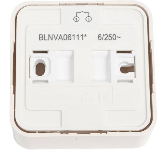 1-клавишный выключатель Systeme Electric BLANCA, О/У, с подсветкой, 6А, 250В, молочный BLNVA061112