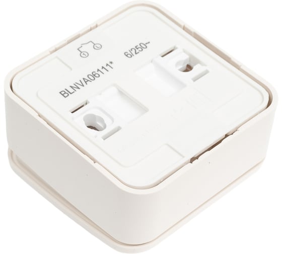1-клавишный выключатель Systeme Electric BLANCA, О/У, с подсветкой, 6А, 250В, молочный BLNVA061112
