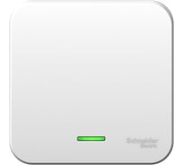 1-клавишный выключатель Systeme Electric BLANCA, открытой установки, с подсветкой, 6А, 250В, белый BLNVA061111