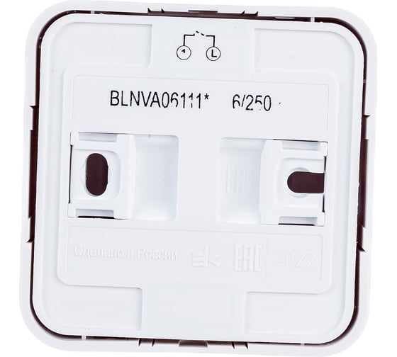 1-клавишный выключатель Systeme Electric BLANCA, открытой установки, с подсветкой, 6А, 250В, белый BLNVA061111