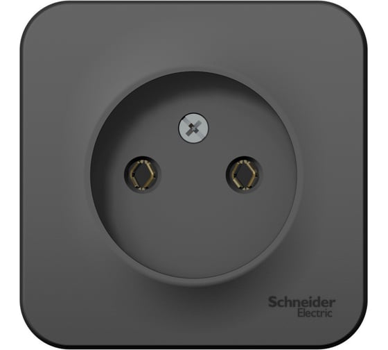 Розетка Systeme Electric BLANCA О/У без заземления, без шторок, АНТРАЦИТ BLNRA000106 1