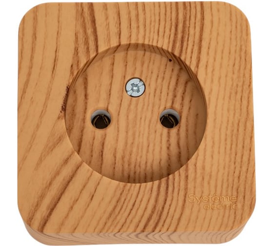 Розетка Systeme Electric BLANCA О/У без заземления, без шторок, ЯСЕНЬ BLNRA000115 1