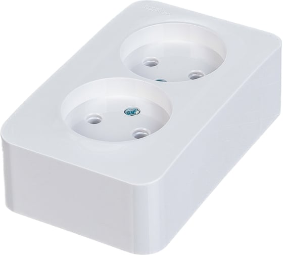 Двойная розетка Systeme Electric BLANCA О/У без заземления, без шторок, БЕЛЫЙ BLNRA000211