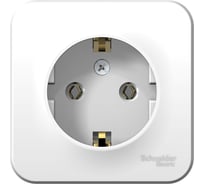 Розетка Systeme Electric BLANCA, открытой установки, с заземлением, без шторок, белый BLNRA010111