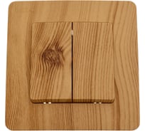 2-клавишный выключатель Systeme Electric BLANCA, скрытой установки, 10А, 250B, ясень BLNVS010505