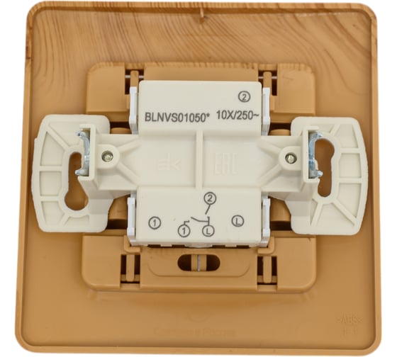 2-клавишный выключатель Systeme Electric BLANCA, скрытой установки, 10А, 250B, ясень BLNVS010505