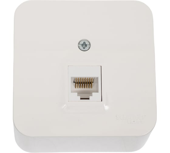 Компьютерная розетка Systeme Electric BLANCA О/У RJ45, категория 5E, МОЛОЧНЫЙ BLNIA045002 1