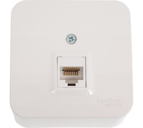 Компьютерная розетка Systeme Electric BLANCA О/У RJ45, категория 5E, БЕЛЫЙ BLNIA045001