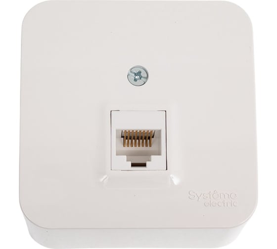 Компьютерная розетка Systeme Electric BLANCA О/У RJ45, категория 5E,  БЕЛЫЙ BLNIA045001 1