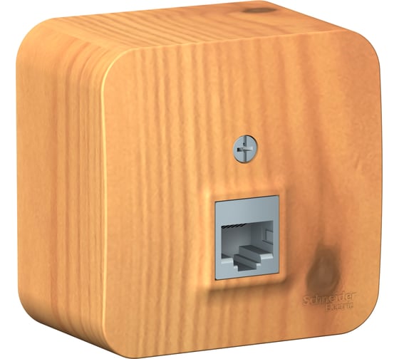 Компьютерная розетка Systeme Electric BLANCA О/У RJ45, категория 5E, ЯСЕНЬ BLNIA045005