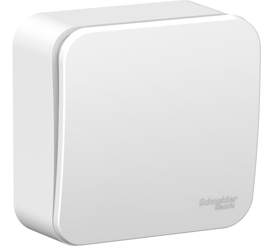 1-клавишный выключатель Systeme Electric BLANCA открытой установки, 6А, 250B, белый BLNVA061011