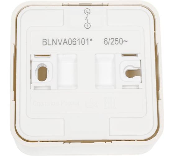 1-клавишный выключатель Systeme Electric BLANCA открытой установки, 6А, 250B, молочный BLNVA061012