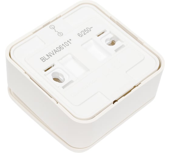 1-клавишный выключатель Systeme Electric BLANCA открытой установки, 6А, 250B, молочный BLNVA061012