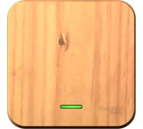 1-клавишный выключатель с подсветкой Systeme Electric BLANCA открытой установки, сх.1, с озолирующей пластиной, 10А, 250B, ясень BLNVA101115