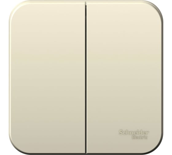 2-клавишный выключатель Systeme Electric BLANCA открытой установки, 10А, 250B, молочный BLNVA105012 1
