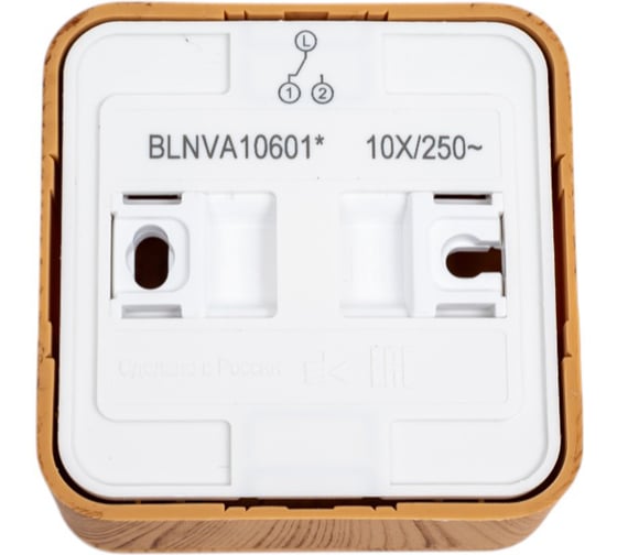 1-клавишный переключатель Systeme Electric BLANCA открытой установки, 10А, 250B, ясень BLNVA106015