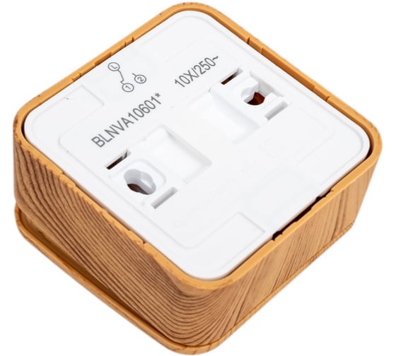 1-клавишный переключатель Systeme Electric BLANCA открытой установки, 10А, 250B, ясень BLNVA106015