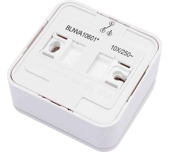 1-клавишный переключатель Systeme Electric BLANCA открытой установки, 10А, 250B, молочный BLNVA106012